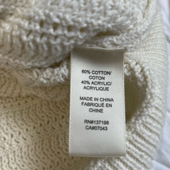 Rachel Zoe Cream Knit Pullover Long Sleeves Sweater Small - Picture 7 of 7